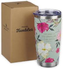 Image of My Strength and My Song Stainless Steel Travel Tumbler - Exodus 15:2