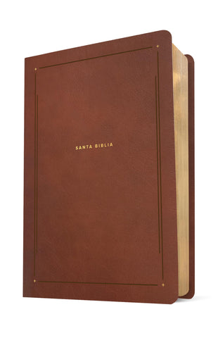 Image of Biblia NTV de Estudio del Diario Vivir  Símil Piel Café Letra Roja