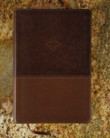 Image of THE AMPLIFIED STUDY BIBLE, LEATHERSOFT, BROWN [LARGE PRINT]