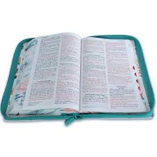 Image of Biblia RVR 1960 Letra Grande ManuaL 12 Puntos Cierre Jardin Turquesa Índice Canto Floral