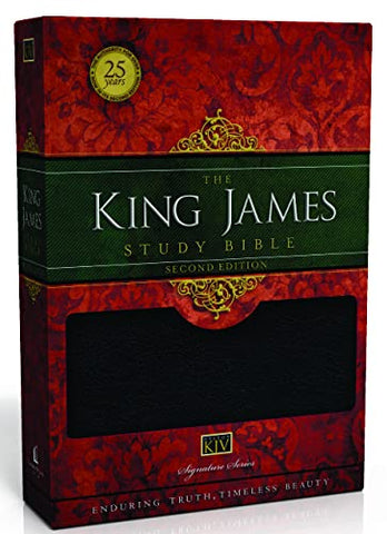 Image of KJV Study Bible Large Print Bonded Leather Black Red Letter: Second Edition