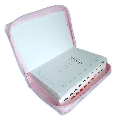 Image of BIBLIA RVR 1960 COMPACTA MARIPOSAS Y FLORES SIMIL PIEL CON INDICE CON CIERRE