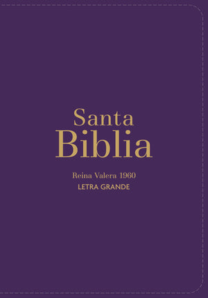 Biblia RVR 1960 Compacta Letra Grande 11 puntos Símil Piel Morado