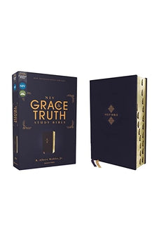 NIV, The Grace and Truth Study Bible, Leathersoft, Navy, Red Letter, Thumb Indexed, Comfort Print