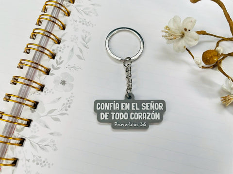 Image of Llavero Caucho. Confía en el Señor de Todo Corazón