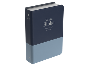 Biblia RVR 1960 Letra Súper Gigante Símil Piel Duotone Azul Marino Oscuro