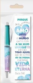 Pack Bolígrafo con Marcador de Libro. Juan 3:16