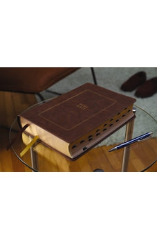 Image of KJV, Thompson Chain-Reference Bible, Large Print, Leathersoft, Brown, Red Letter, Thumb Indexed, Comfort Print