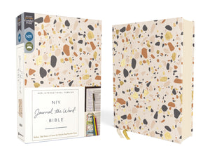 NIV Journal the Word Bible (Perfect for Note-Taking) Cloth over Board Cream Red Letter Comfort Print: Reflect Take Notes or Create Art Next to Your Favorite Verses