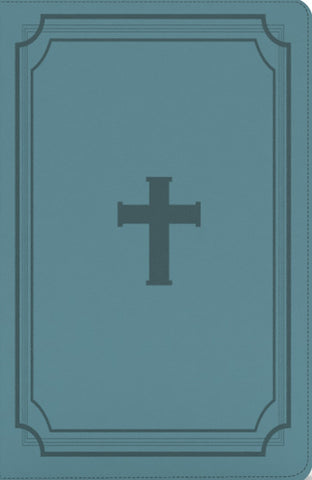 Image of BIBLIA RVR 1960 LETRA GRANDE TAMANO MANUAL CRUZ AZUL ACERO CON CIERRE E INDICE