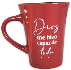 Taza Mensajes de Bendición Dios me Hizo Capaz de Todo