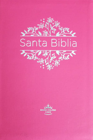 Image of Biblia RVR 1960 Letra Grande Con Cierre Simil Piel Rosa