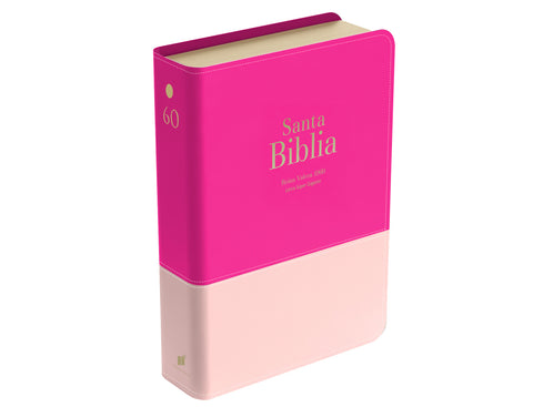 Image of Biblia RVR 1960 Letra Súper Gigante Símil Piel Duotone Rubor Frambuesa