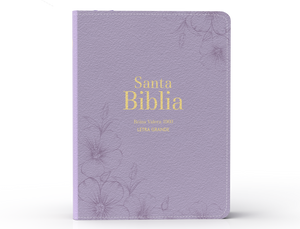 Biblia RVR 1960 Compacta Letra Grande 11 puntos Símil Piel Lila con Cierre e Índice