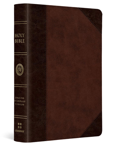 Image of ESV LARGE PRINT COMPACT BIBLE (TRUTONE, BROWN/WALNUT, PORTFOLIO DESIGN)