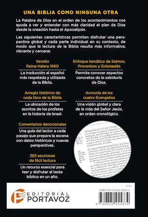 Biblia RVR 1960 en Orden Cronológico Tapa Dura