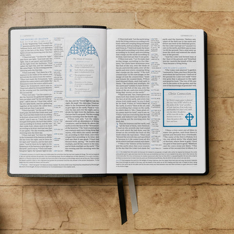 Image of NKJV, Alexander Maclaren Study Bible: Encouragement and Insights for a Christ-Centered Life (NKJV, Black/Gray Leathersoft, Comfort Print)