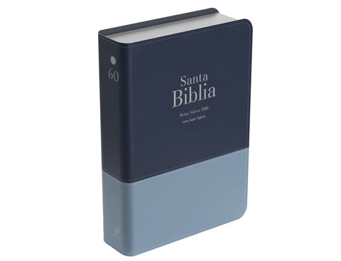 Image of Biblia RVR 1960 Letra Súper Gigante Símil Piel Duotone Azul Marino Oscuro