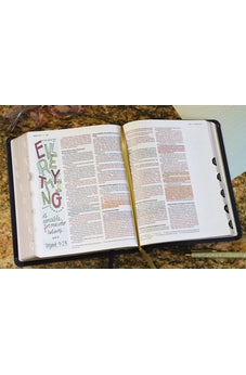 Image of NIV, Radiant Virtues Bible: A Beautiful Word Collection, Leathersoft, Navy, Red Letter, Thumb Indexed, Comfort Print: Explore the virtues of faith, hope, and love