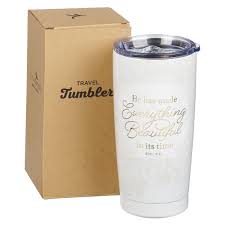 Image of Everything Beautiful Stainless Steel Travel Tumbler - Ecclesiastes 3:11