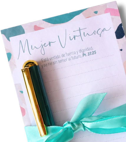 Image of Notepad y Bolígrafo Mujer Virtuosa