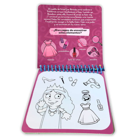 Image of ESTER COLECCION MI BIBLIA SORPRESA PINTA CON AGUA