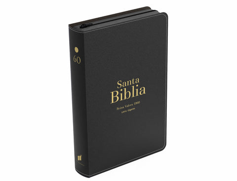 Image of BIBLIA RVR 1960 LETRA GIGANTE 14 PUNTOS SIMIL PIEL NEGRO CON CIERRE E INDICE
