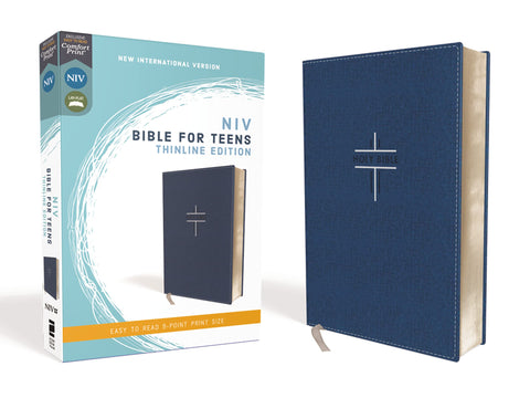 Image of NIV, Bible for Teens, Thinline Edition, Leathersoft, Blue, Red Letter, Comfort Print