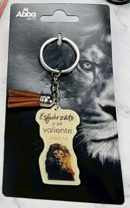 Image of Llavero Acrílico con Tassel. Esfuérzate y sé Valiente