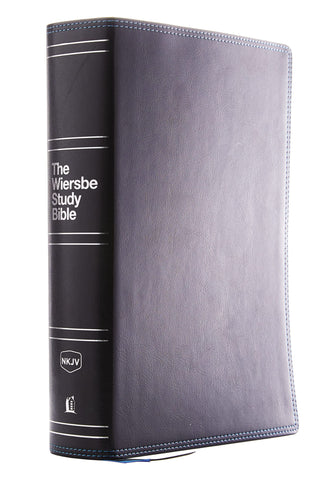 Image of NKJV, WIERSBE STUDY BIBLE, LEATHERSOFT, BLACK, RED LETTER, COMFORT PRINT: BE TRANSFORMED BY THE POWER OF GOD’S WORD