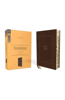 Image of KJV, Thompson Chain-Reference Bible, Large Print, Leathersoft, Brown, Red Letter, Thumb Indexed, Comfort Print