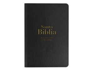 Biblia RVR 1960 Letra Grande Tamaño Manual Símil Piel Negro