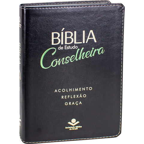 Image of Bíblia Em Portugués NAA de Estudo Conselheira Capa Couro Sintético: Nova Almeida Atualizada