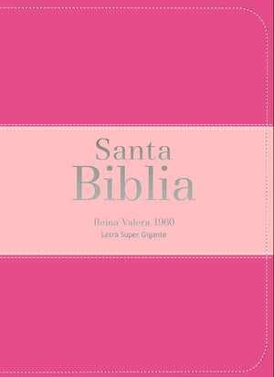 Biblia RVR 1960 Letra Súper Gigante Símil Piel Fucsia Rosa
