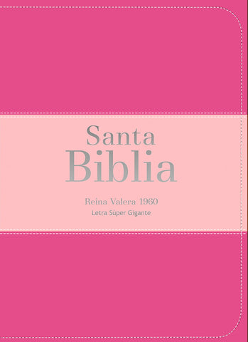 Image of BIBLIA RVR 1960 LETRA SUPER GIGANTE SIMIL PIEL FUCSIA ROSA