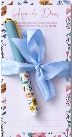 Image of Notepad y Bolígrafo Hija de Dios