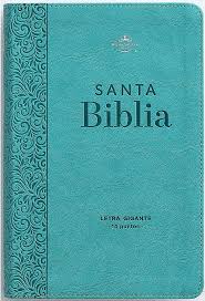 Biblia RVR 1960 Letra Gigante Turquesa Símil Piel