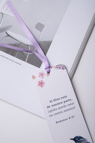 Image of Marcador de Libro con Ribbon Si Dios está de Nuestra Parte