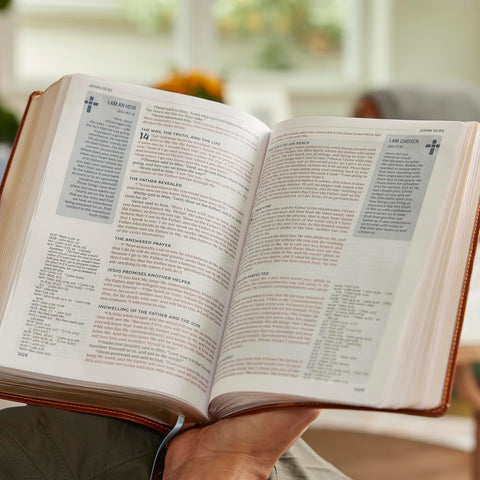 Image of NKJV LIFE IN CHRIST BIBLE: DISCOVERING, BELIEVING, AND REJOICING IN WHO GOD SAYS YOU ARE (NKJV, HARDCOVER, RED LETTER, COMFORT PRINT)