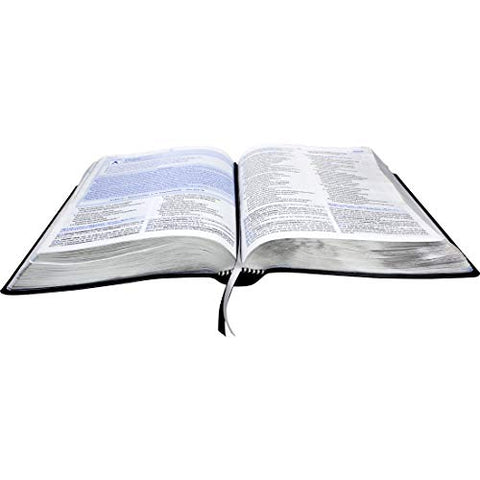 Image of BIBLIA EM PORTUGUES NA085BD TAPA NEGRO CANTO PLATEADO TACO EN DOS COLORES