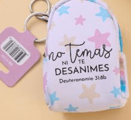 Llavero Mochila Monedero No Temas Ni Te Desanimes