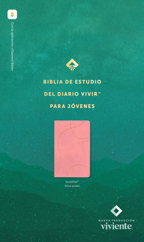 Image of Biblia NTV de Estudio Diario Vivir para Jóvenes Rosa Pastel Símil Piel