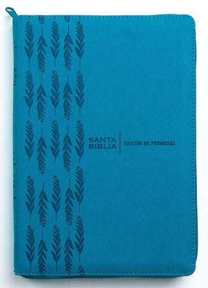 Biblia RVR 1960 de Promesas Letra Gigante Turquesa con Índice y Cierre