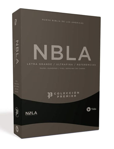 Image of Biblia NBLA Ultrafina Letra Grande Colección Premier Piel de Cabra Negra