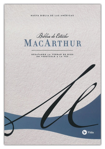 Image of Biblia NBLA de Estudio MacArthur Tapa Dura Azul Interior a Dos Colores