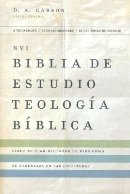 Biblia NVI de Estudio Teología Bíblica Tapa Dura Interior a Cuatro Colores