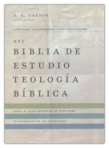 Image of Biblia NVI de Estudio Teología Bíblica Piel Café Interior a Cuatro Colores