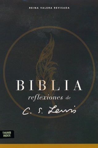 Image of Biblia RVR 1977 C.S. Lewis Piel Azul Marino con Índice Interior a Dos Colores