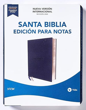 Biblia NVI Edición para Notas Piel Azul Marino