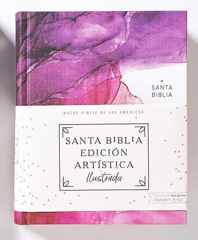 Image of Biblia NBLA Artística Ilustrada Rosa Tapa Dura